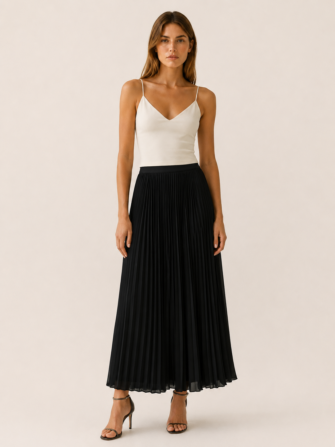Mariska | Pleated Maxi Skirt with High Waist