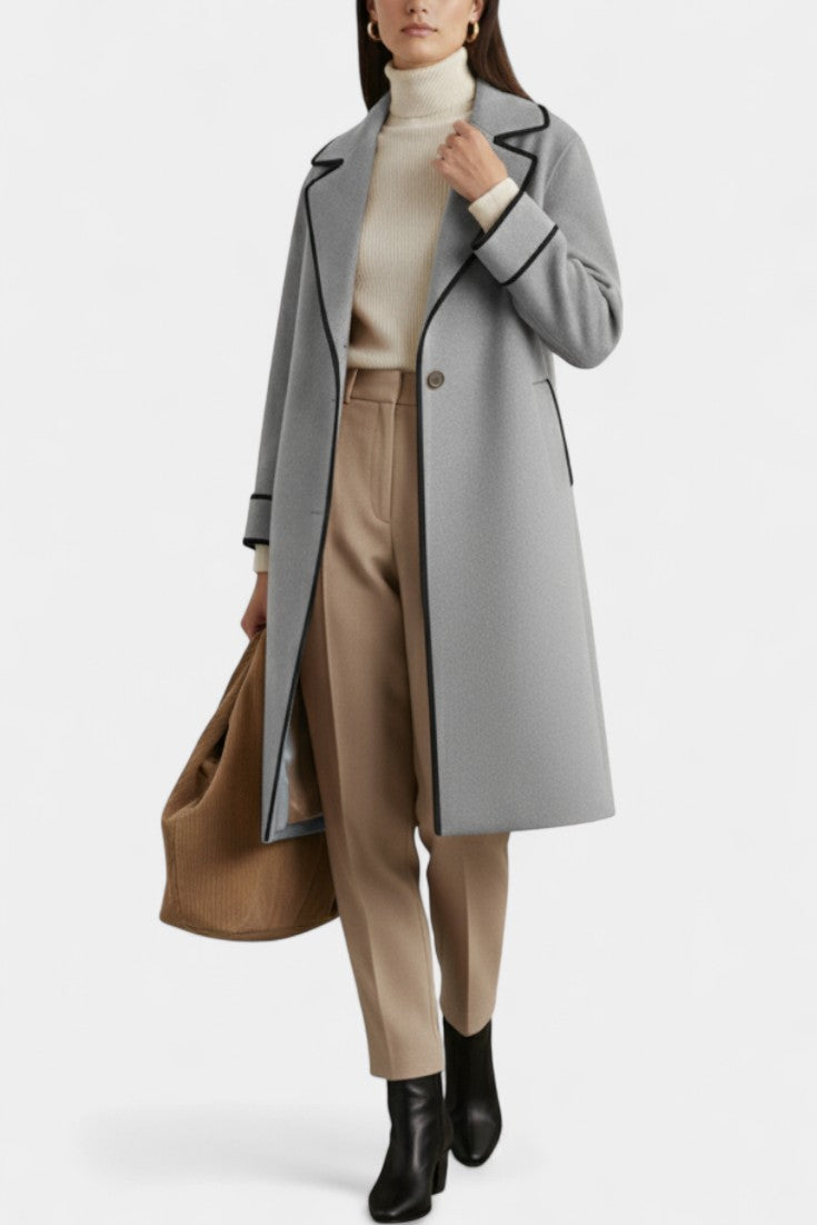 Harper oversized coat flat lay product view