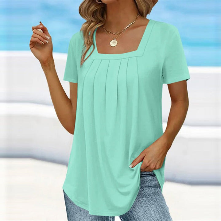 Valina Square Neck Top — close-up view