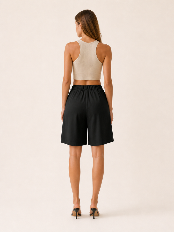 Naomi | Bermuda Shorts High Waist Pleated