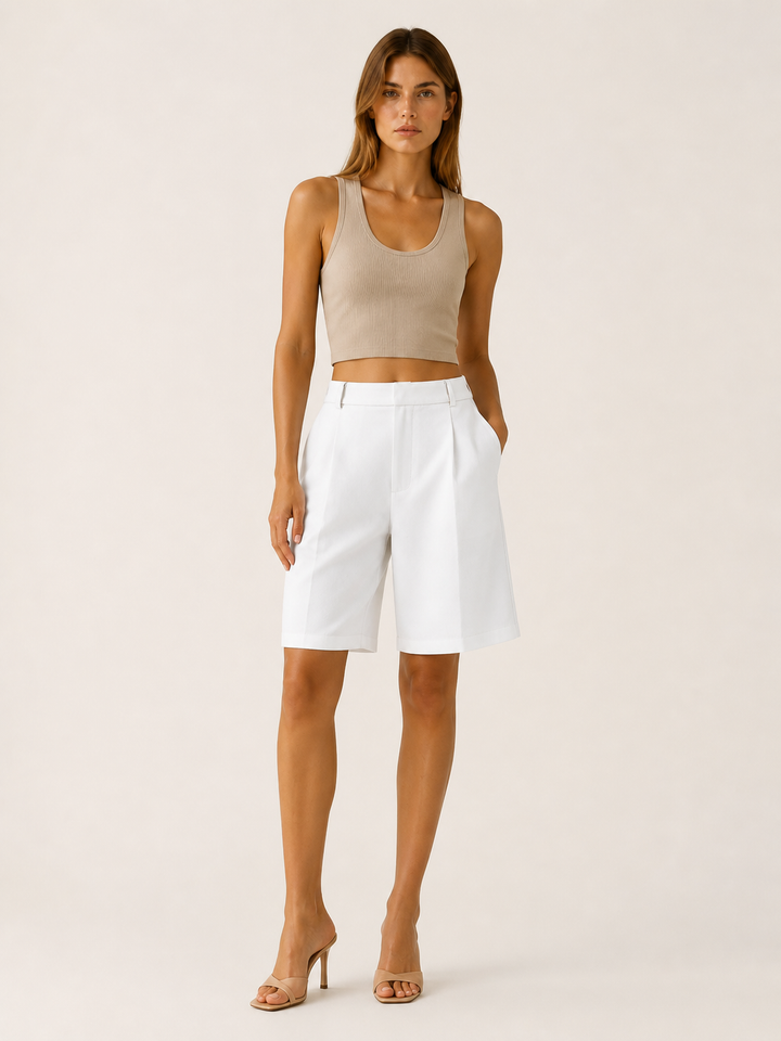 Naomi | Bermuda Shorts High Waist Pleated