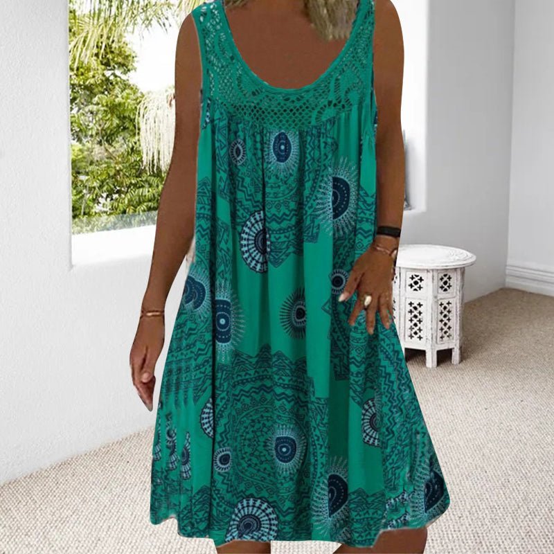 Islanda Boho Summer Dress — back view