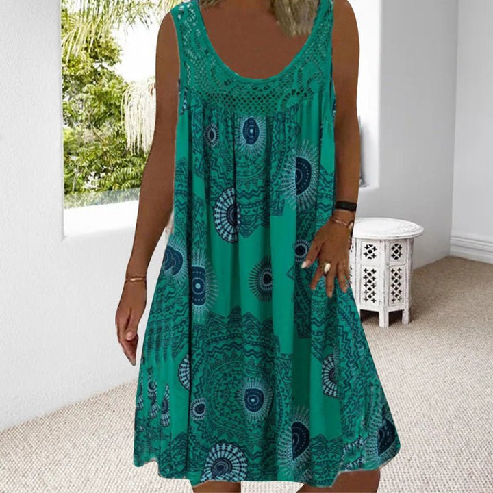 Islanda Boho Summer Dress — back view