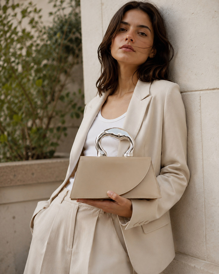 Odilia | Structured Mini Tote Bag with Metal Handle