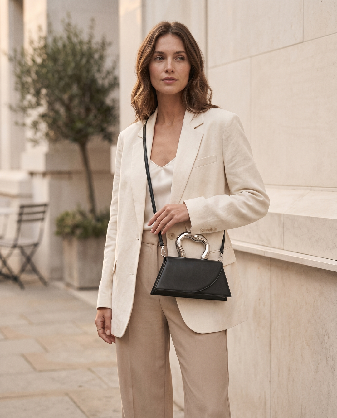 Odilia | Structured Mini Tote Bag with Metal Handle