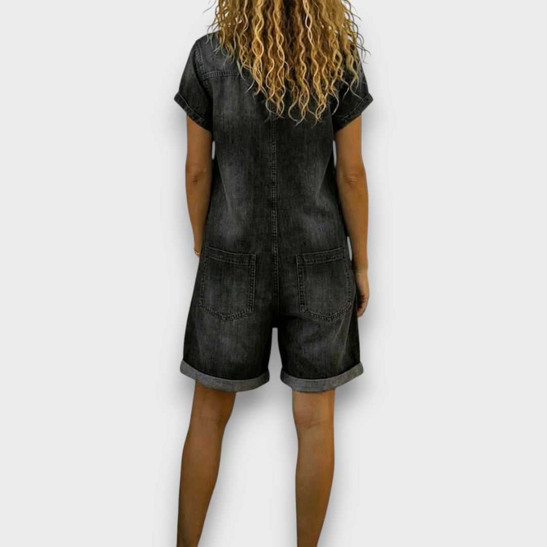 Saylor Denim Overalls — detail view
