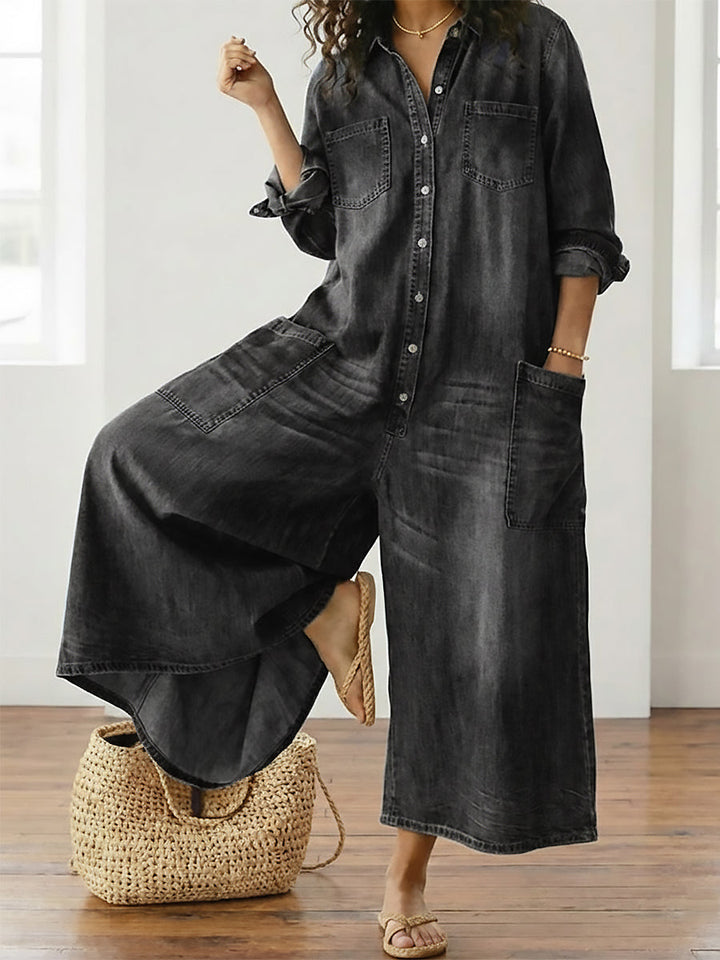 Saylor Denim Jumpsuit — additional view