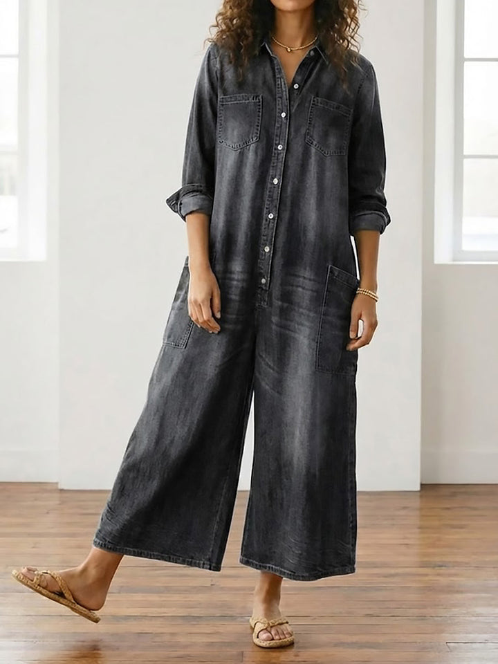 Saylor Denim Jumpsuit — product view