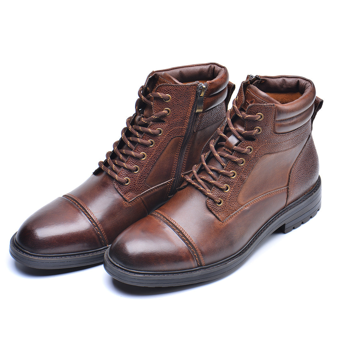 Paladin leather boots in brown, close-up of sole