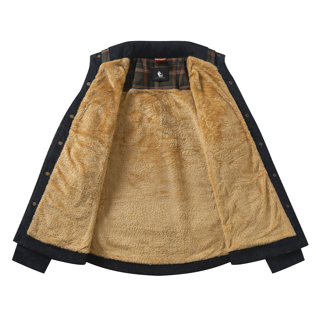 Close-up of the Sandstorm Navy plaid pattern