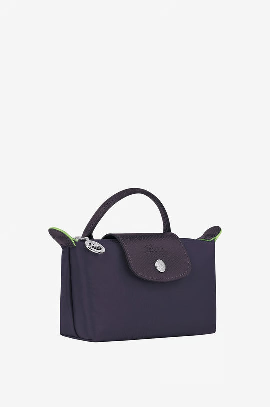 Longchamp Le Pliage Green XS Handbag Black Recycled Canvas Back View