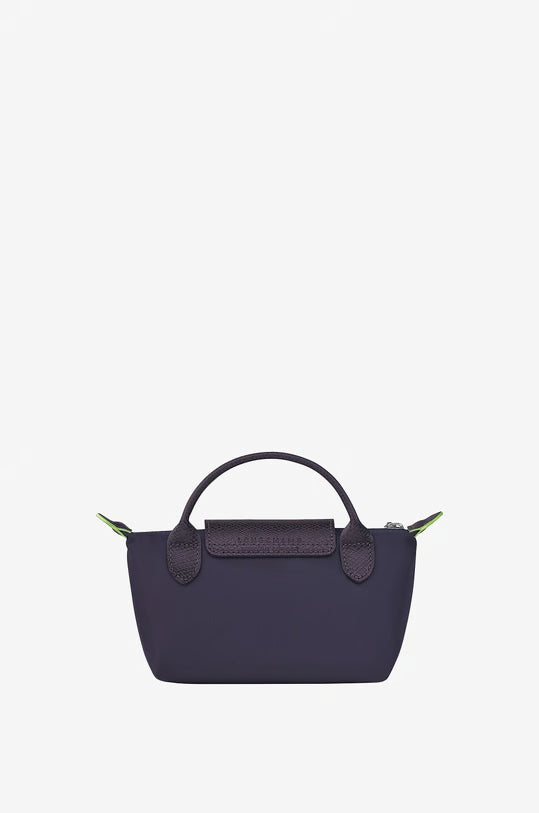 Longchamp Le Pliage Green XS Handbag Black Recycled Canvas Side View
