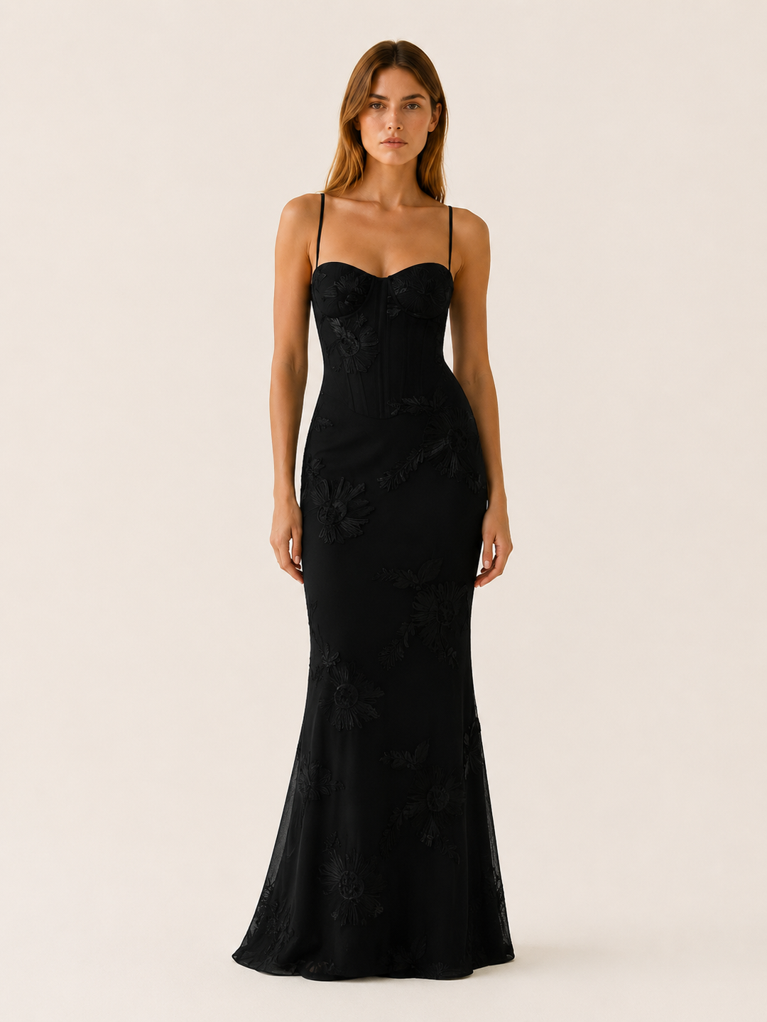 Yellow Floral Corset Maxi Dress with Lace-Up Back – lifestyle