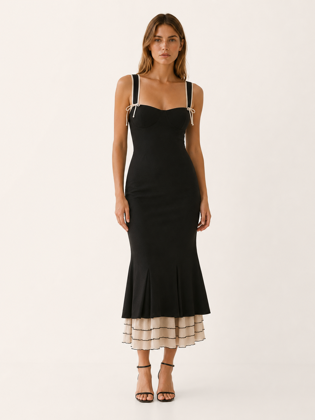 Women's Sweetheart Neck Maxi Dress