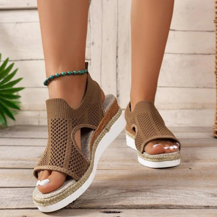 Riley Orthopedic Wedge Sandals — top view