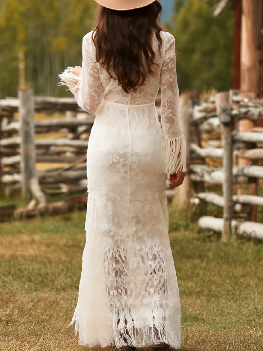 Margot lace maxi dress outfit – women's elegant feminine fashion
