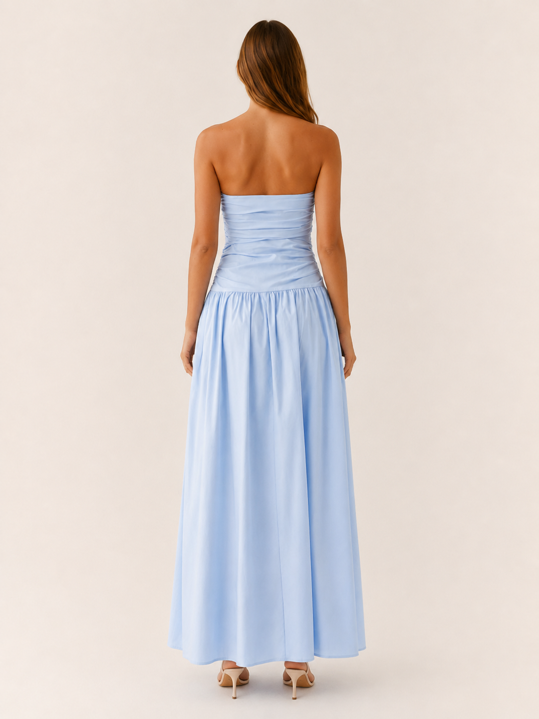 Blue Sleeveless Maxi Dress for Summer Events – side view