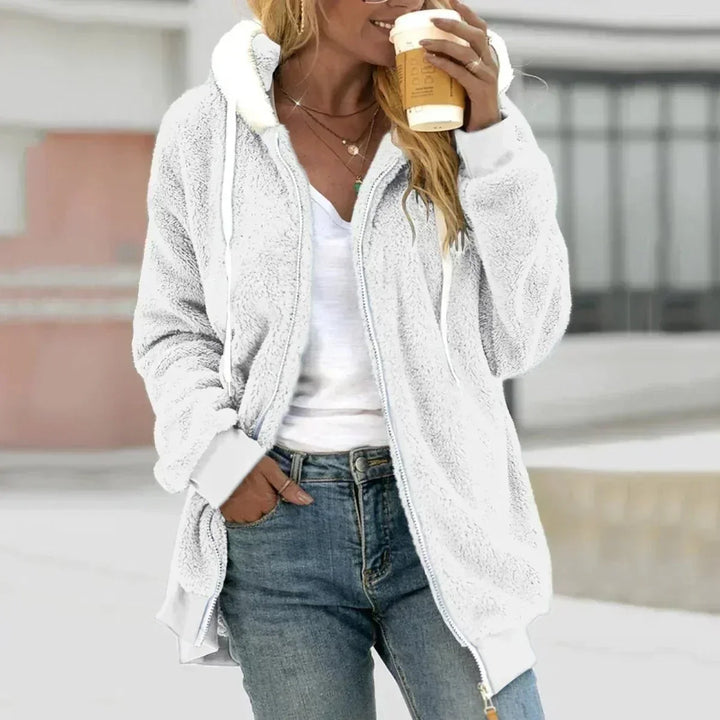 Rosemary | Women's Sherpa Fleece Zip-Up Hooded Jacket