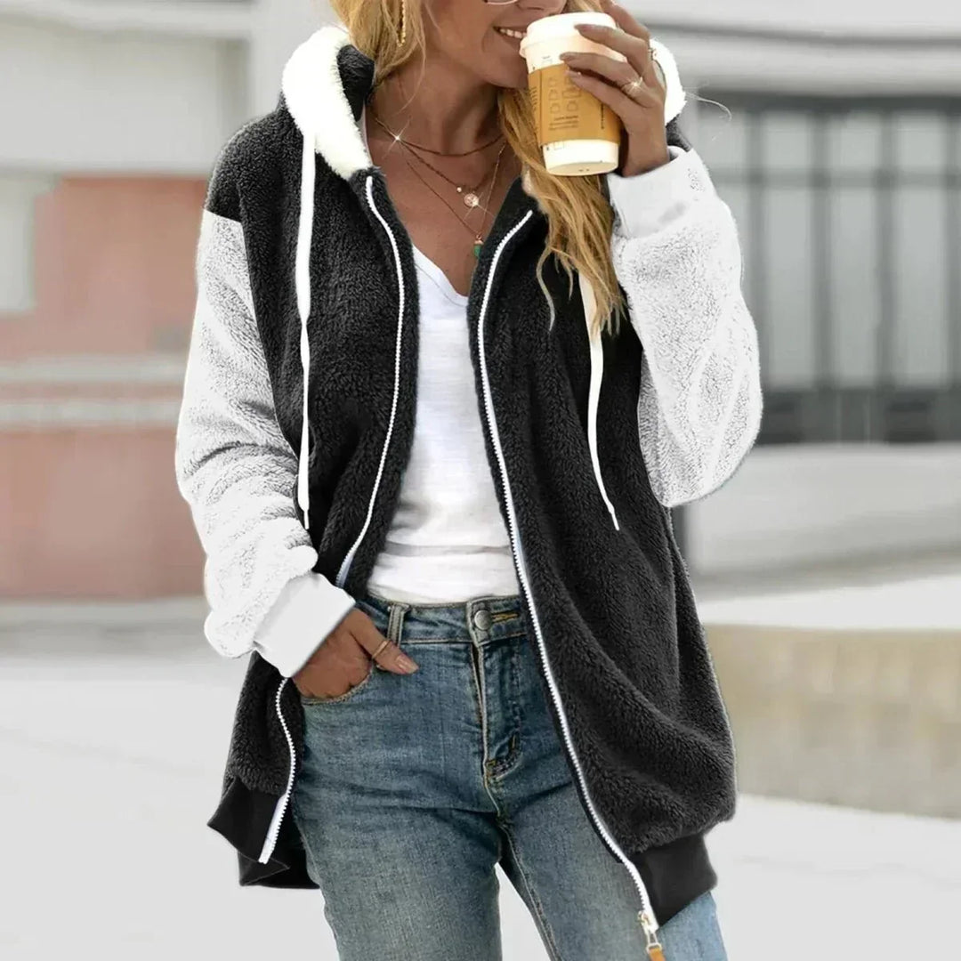 Rosemary | Women's Sherpa Fleece Zip-Up Hooded Jacket