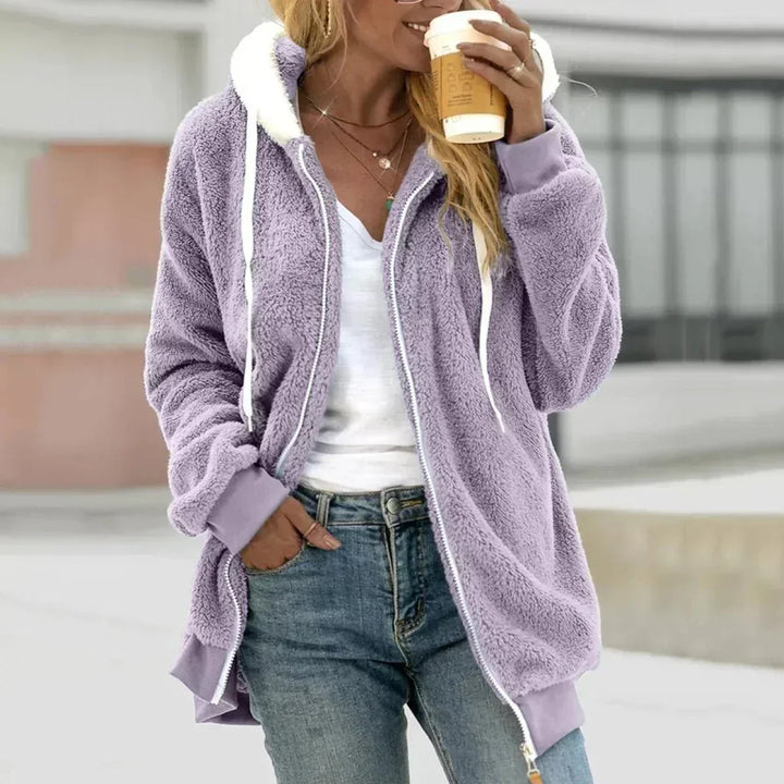 Rosemary | Women's Sherpa Fleece Zip-Up Hooded Jacket