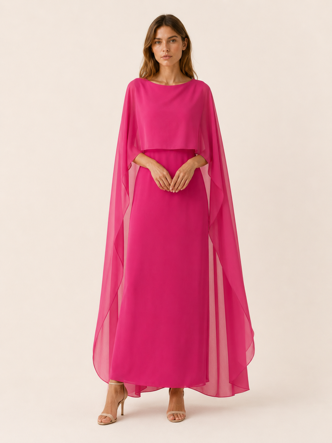 White Draped Sleeve Abaya with Maxi Length – close-up