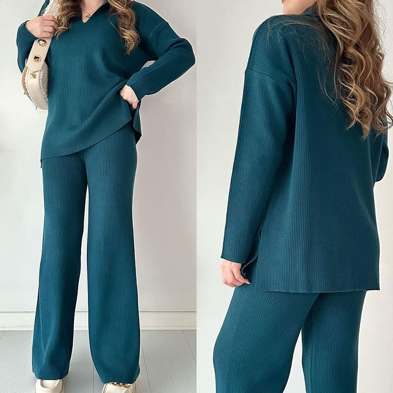 Lily Comfortable V-neck Co-ord Set — close-up view