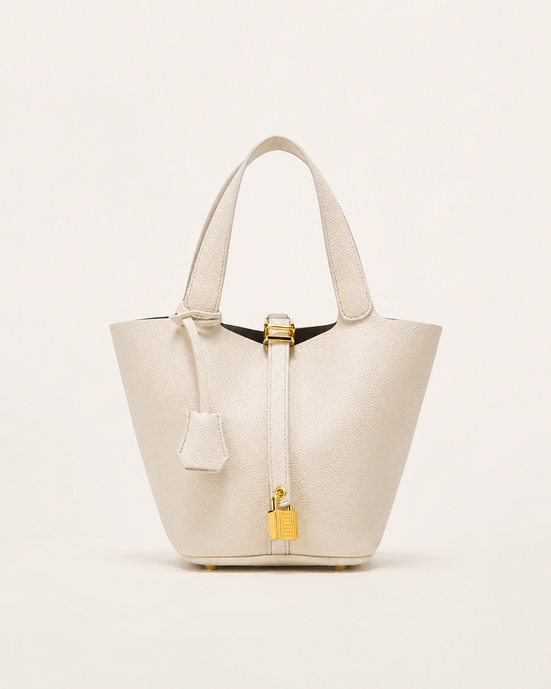 Talia | Leather Bucket Bag with Gold Clasp