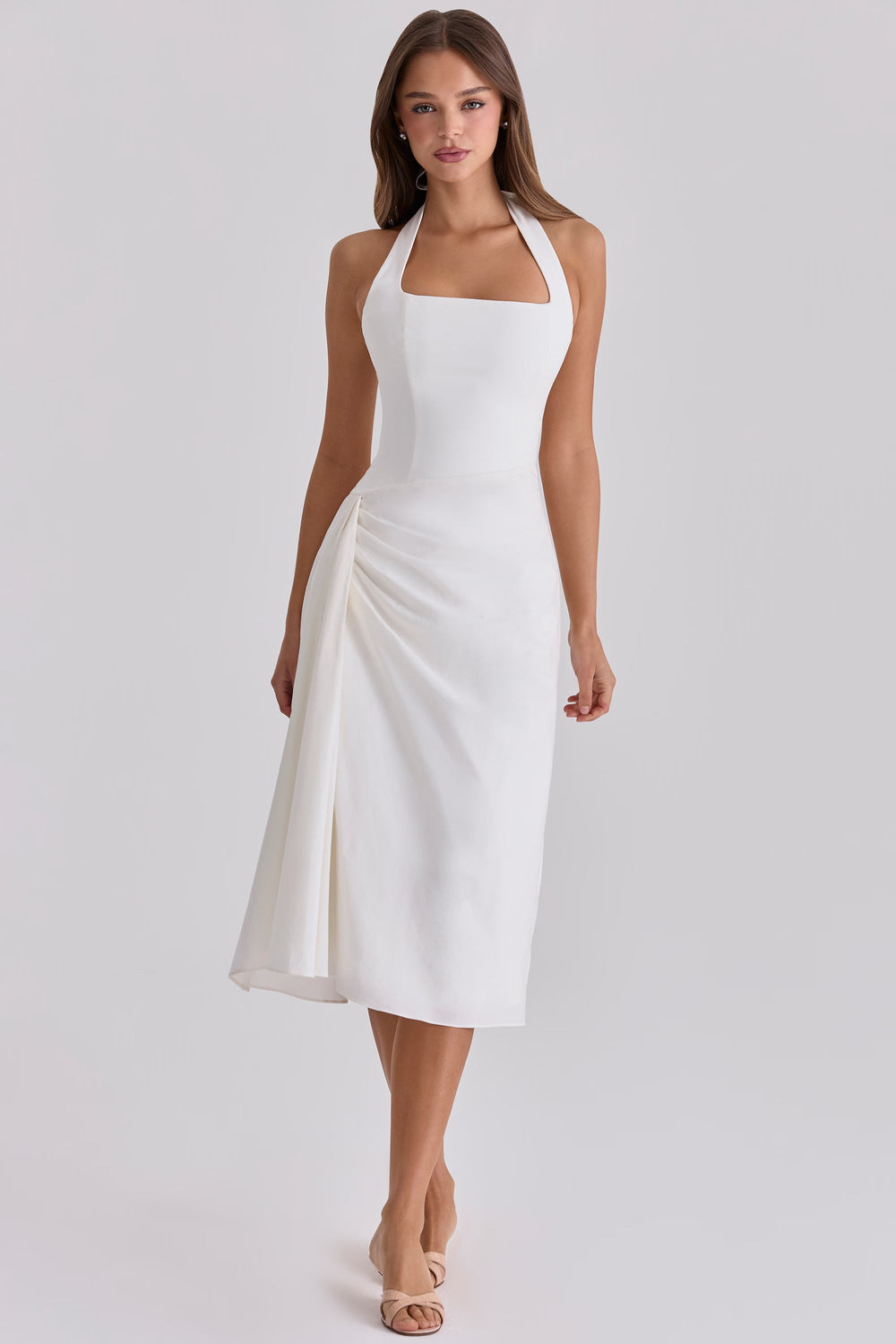 Mia Midi Dress halter neck detail