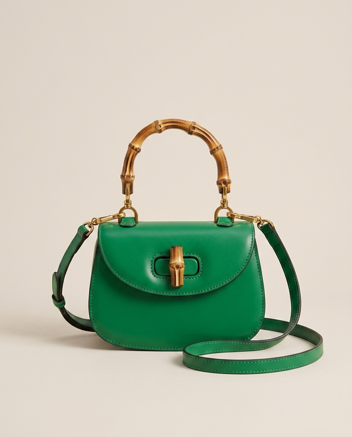 Tamsin | Top Handle Bag with Bamboo Detail