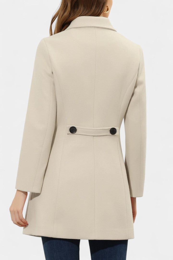 Manea faux fur collar coat close-up texture detail