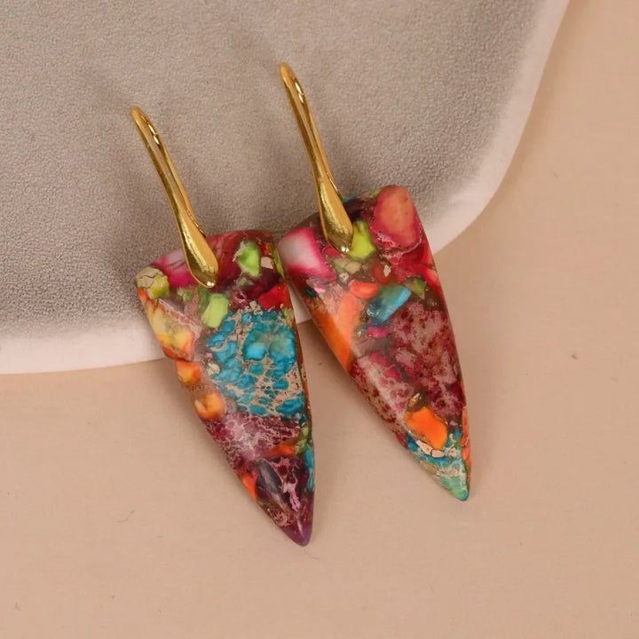 Inverted Triangle Dangle Earrings