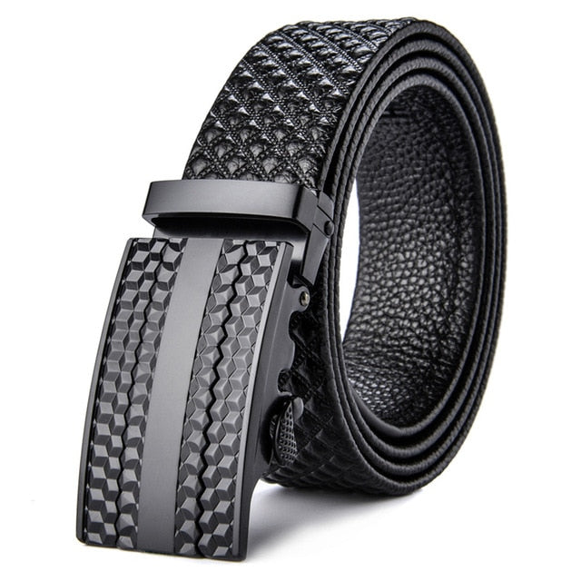 Rockist leather belt, coiled full view