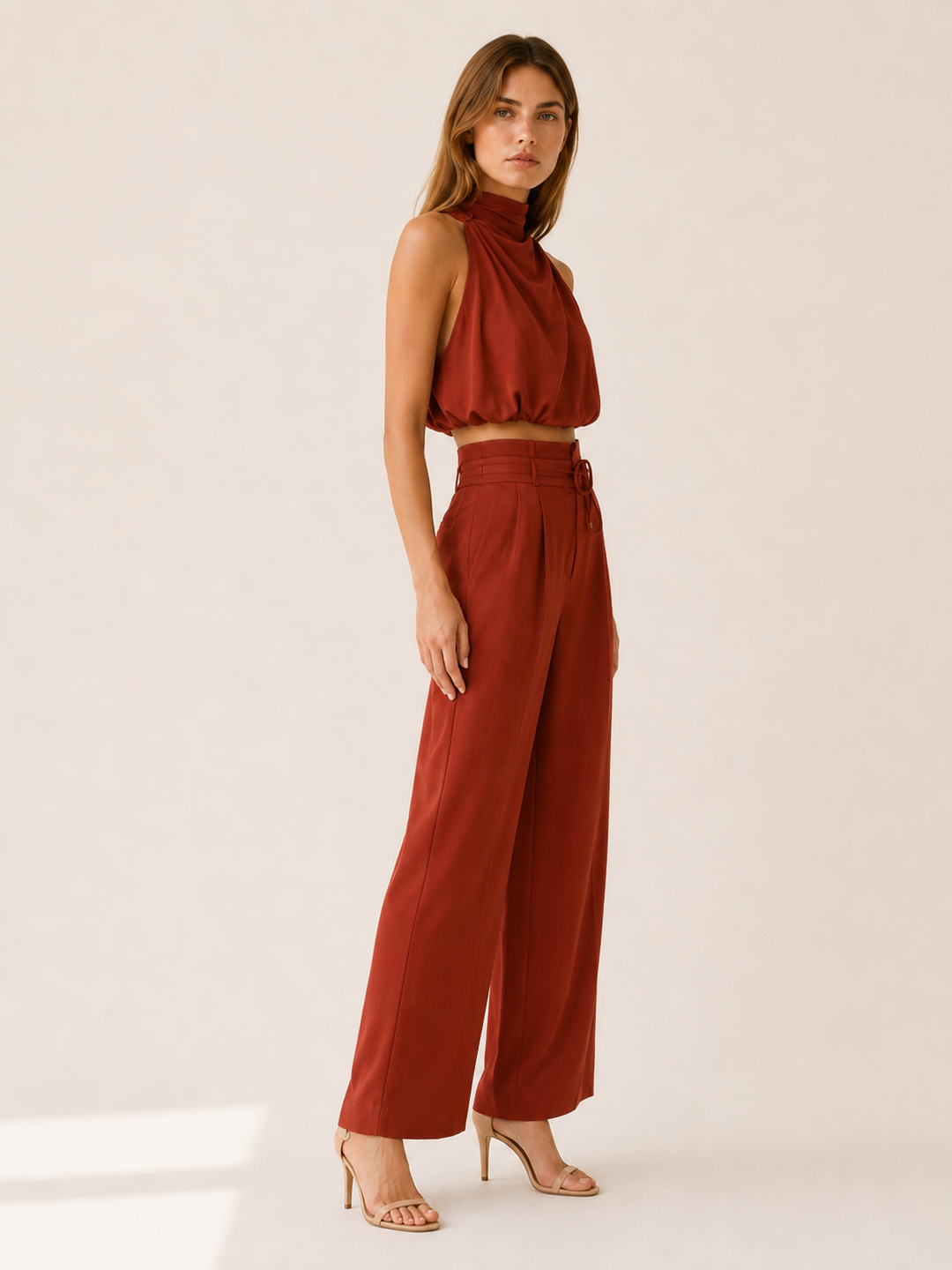 Vianne | Wide Leg Pants Set with Sleeveless Top