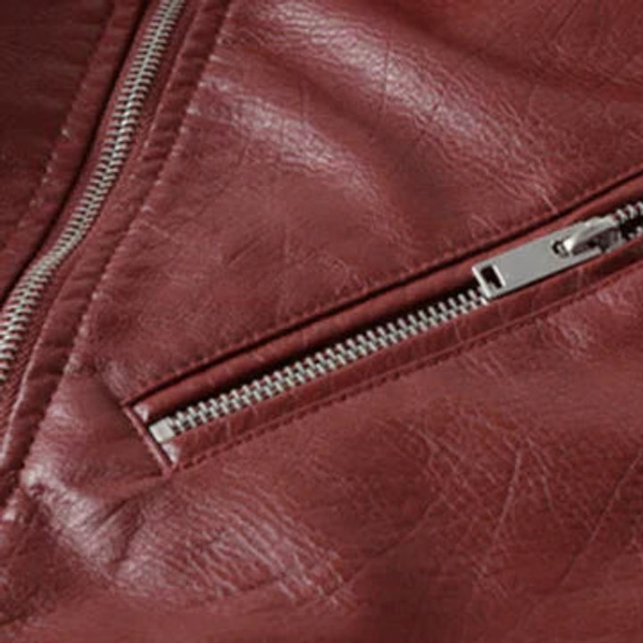 Rosalind | Women's Faux Leather Cropped Moto Jacket with Belt