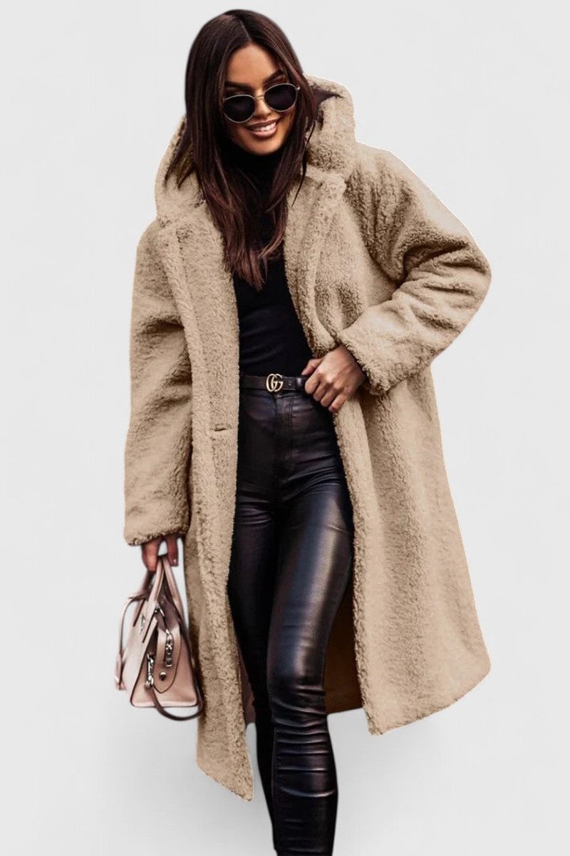 Winnifred | Women's Oversized Longline Teddy Fleece Coat