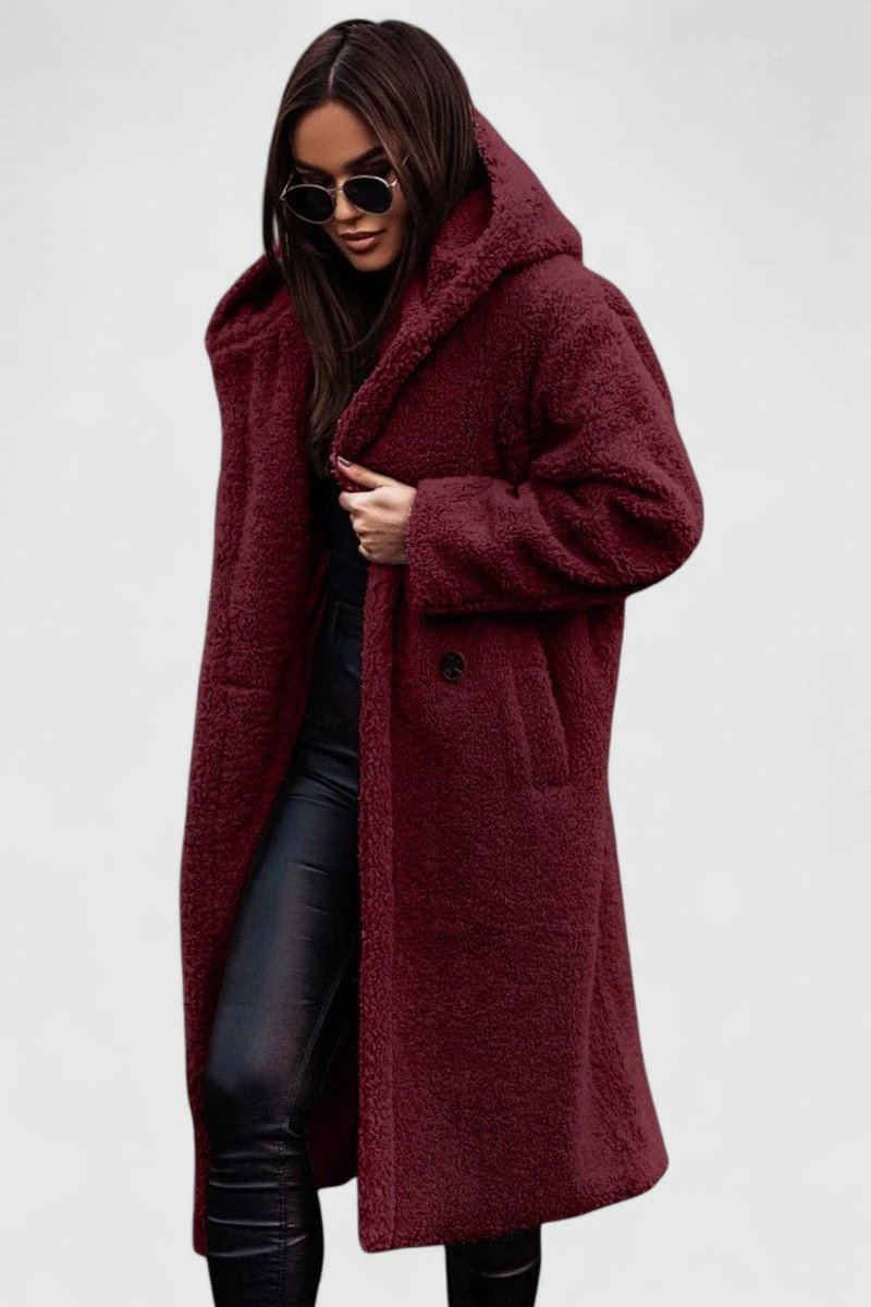 Winnifred | Women's Oversized Longline Teddy Fleece Coat