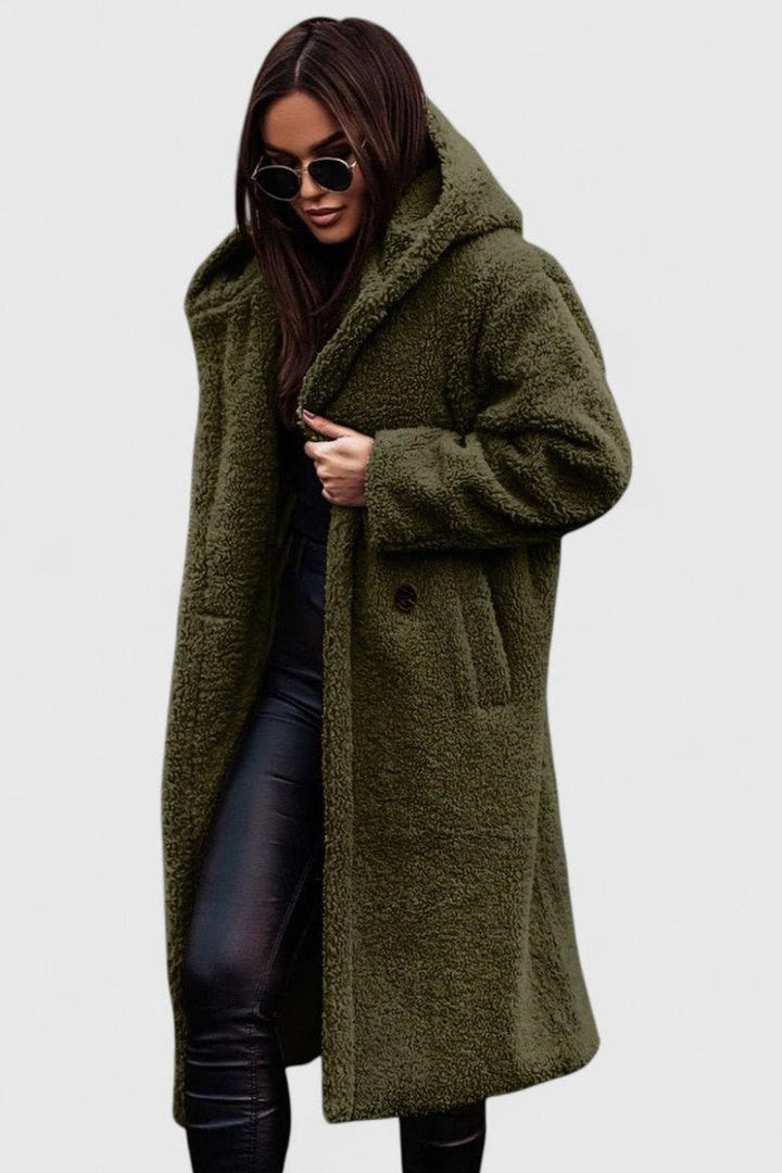 Winnifred | Women's Oversized Longline Teddy Fleece Coat