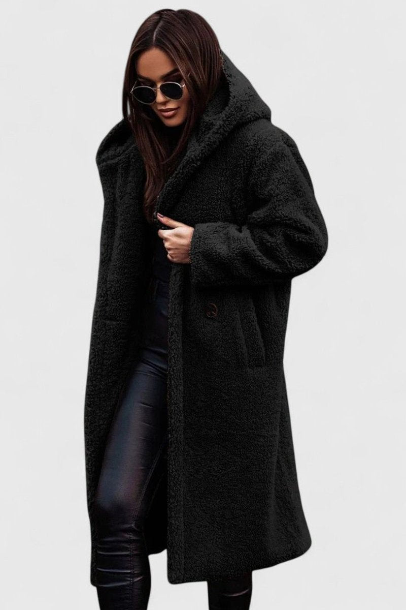 Winnifred | Women's Oversized Longline Teddy Fleece Coat