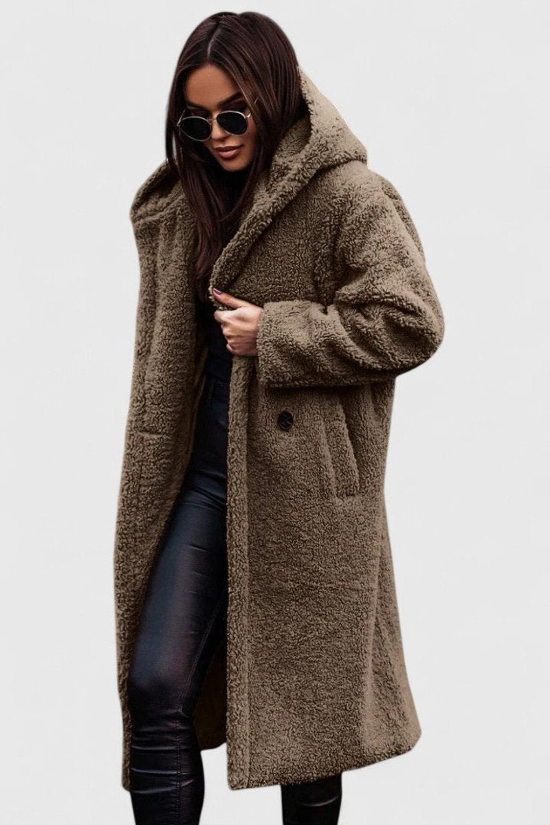 Winnifred | Women's Oversized Longline Teddy Fleece Coat