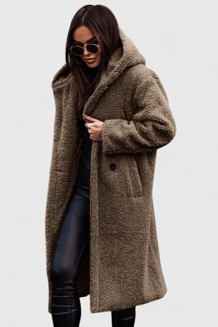 Winnifred | Women's Oversized Longline Teddy Fleece Coat