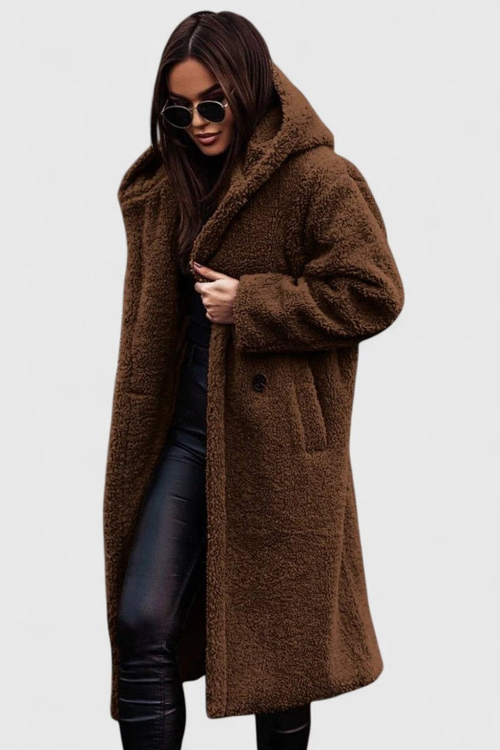 Winnifred | Women's Oversized Longline Teddy Fleece Coat