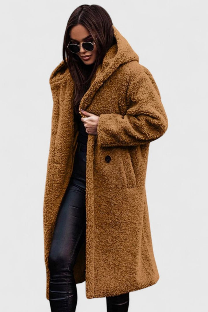 Winnifred | Women's Oversized Longline Teddy Fleece Coat