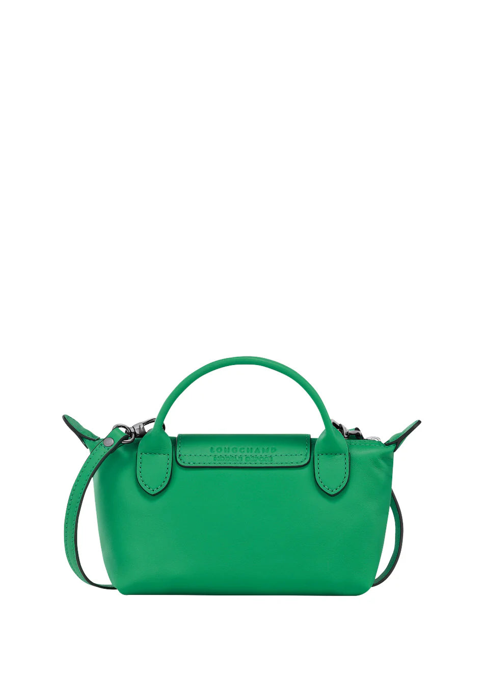 Longchamp Mini Leather Bag Green — back view