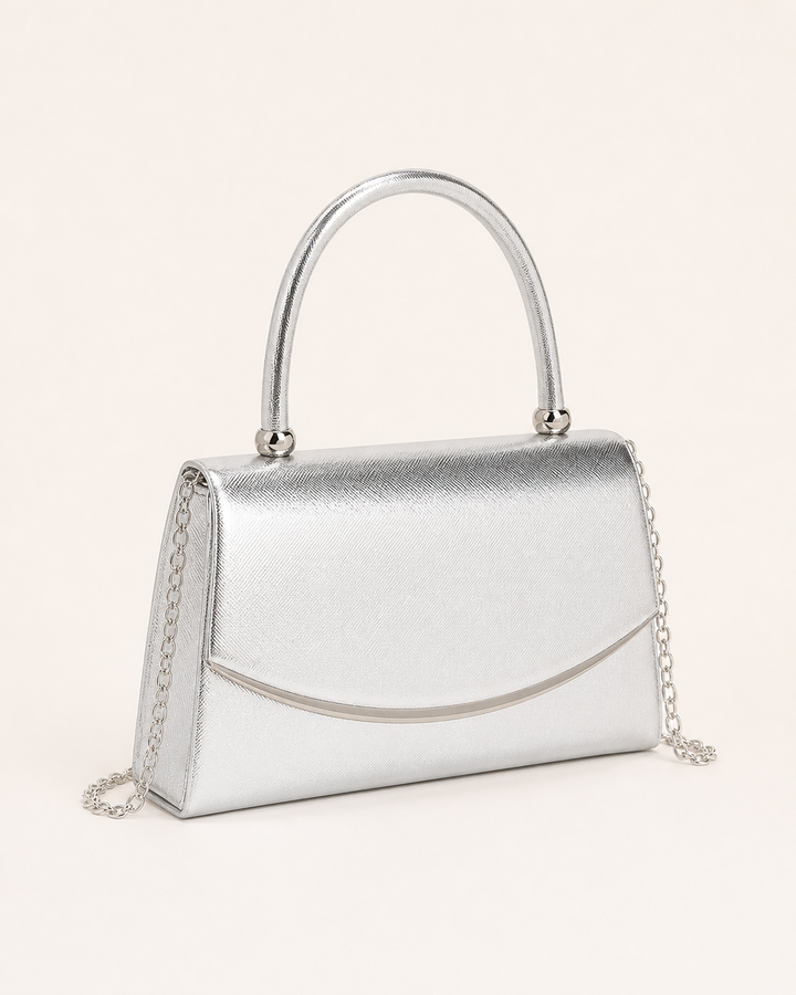 Zirel | Clutch Bag with Structured Top Handle